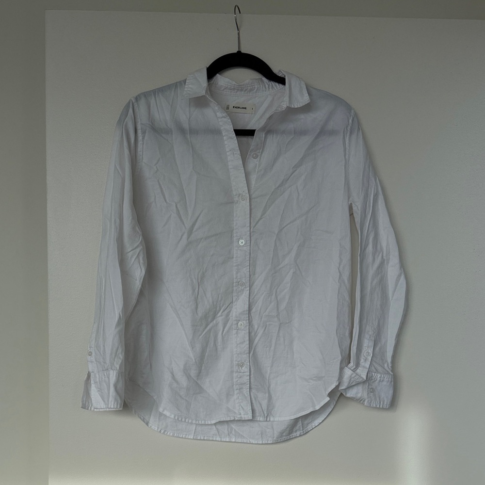 Everlane Classic White Button-Down Shirt